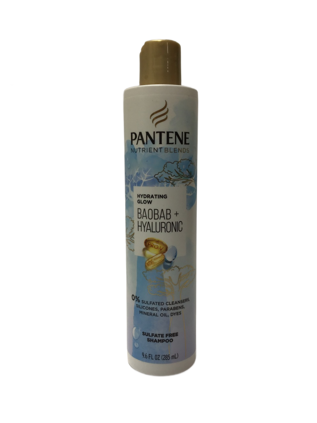 Pantene Pantene Nutrient Blends Hydrating Glow Baobab + Hyaluronic Sulfate Free Shampoo, 9.6 fl oz