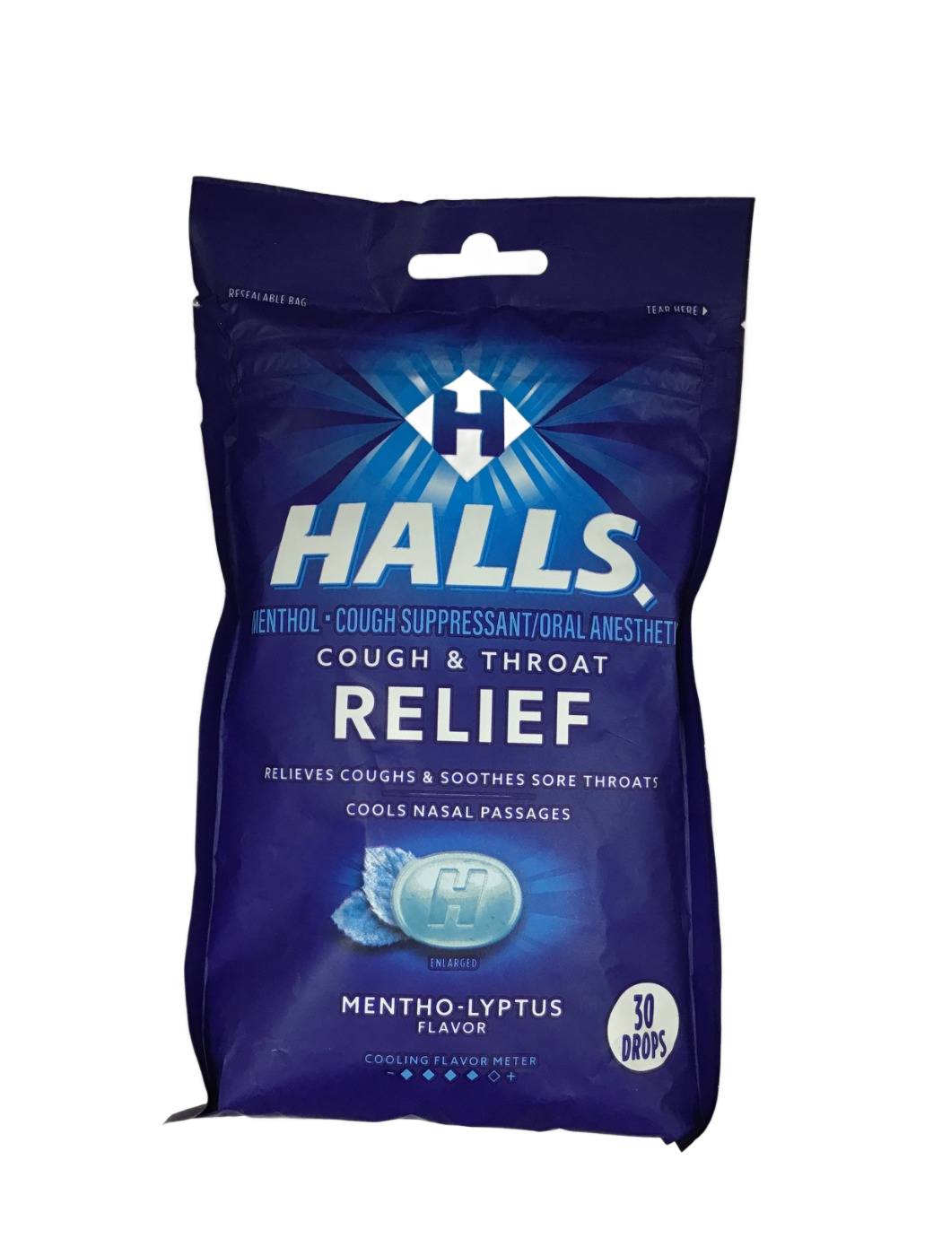 Halls Halls Cough & Throat Relief Mentho-Lyptus Flavor, 30 ct, photo 1