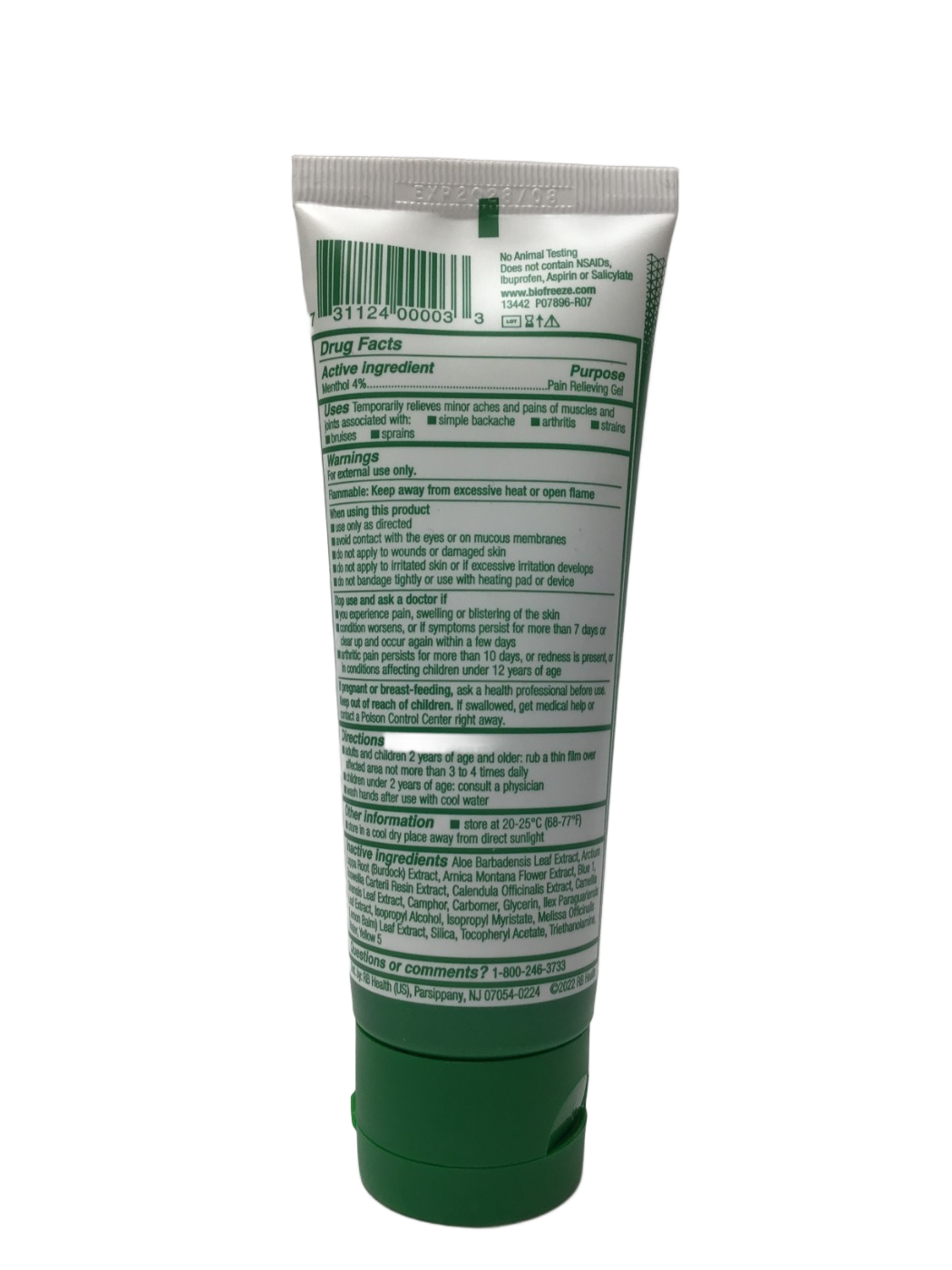 Biofreeze Biofreeze Menthol-Pain Relieving Gel, 3 fl oz, photo 2