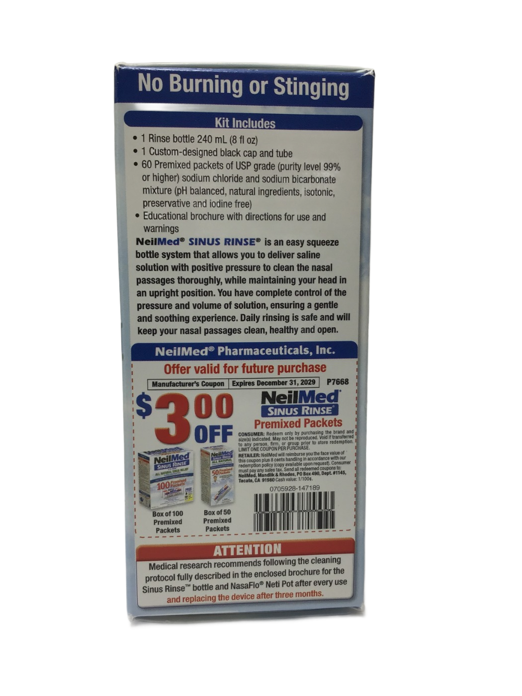 NeilMed NeilMed Sinus Rinse The Original Sinus Rinse Kit, 60 ct, photo 2