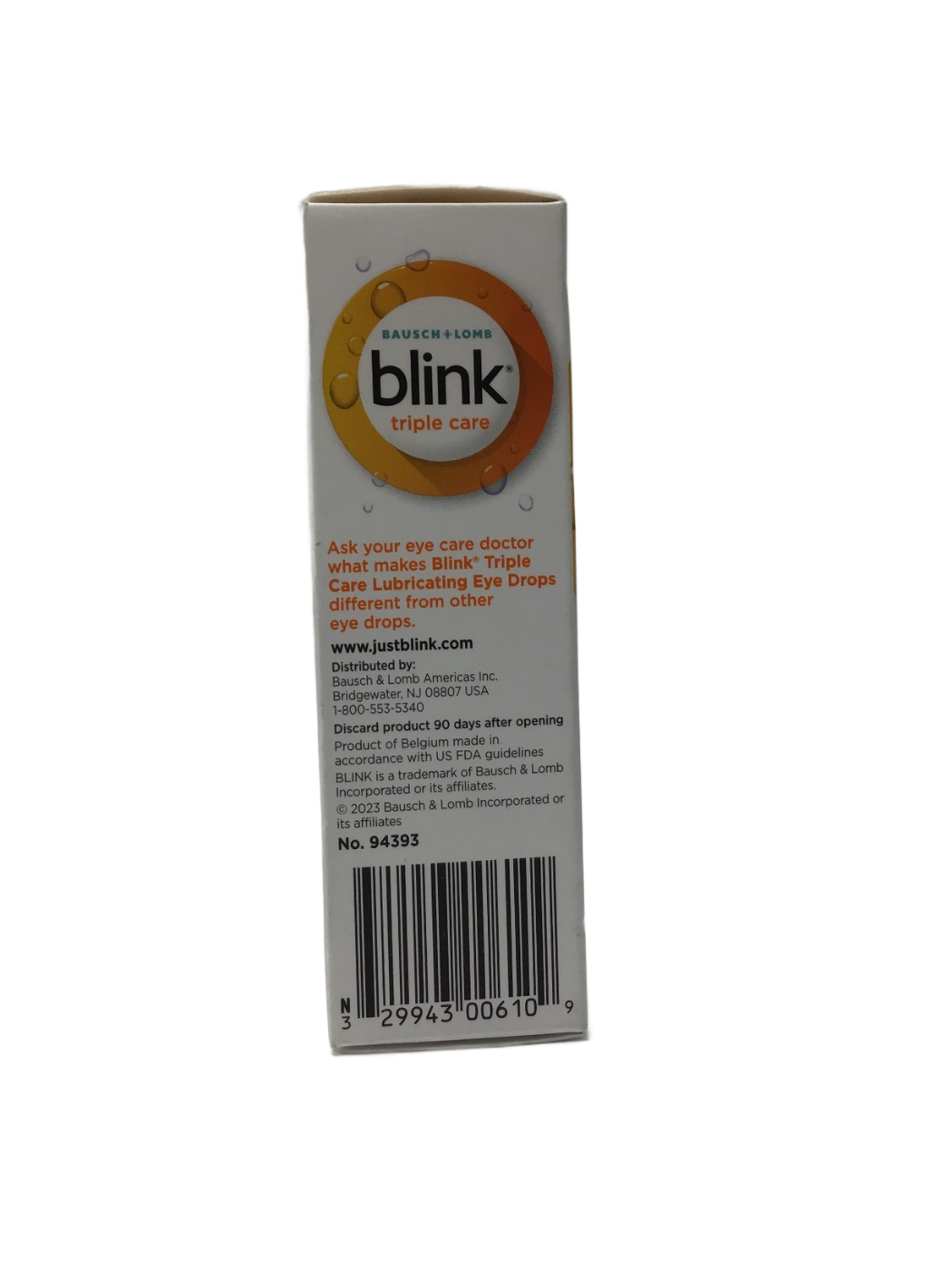 Bausch + Lomb Bausch + Lomb Blink Triple Care Dry Eye Lubricating Eye Drops Moderate-Severe, 0.34 fl oz, photo 3