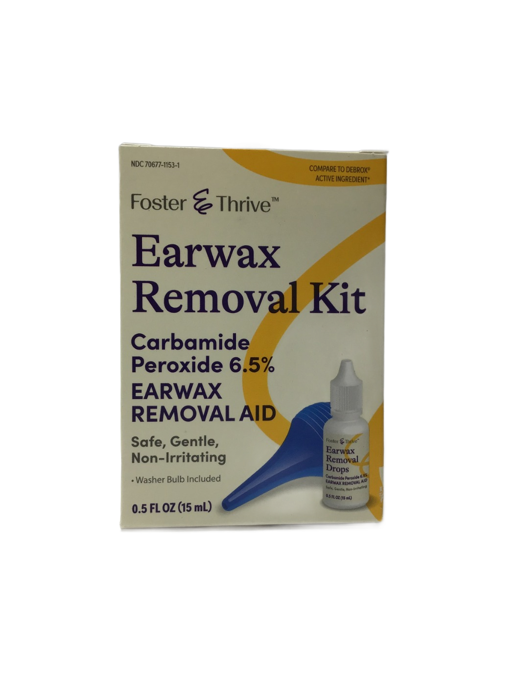Foster & Thrive Foster & Thrive Earwax Removal Kit Carbamide Peroxide 6.5%, 0.5 fl oz, photo 1