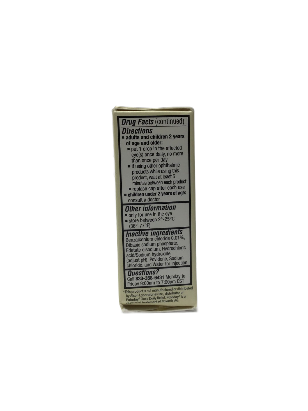 Foster & Thrive Foster & Thrive Once Daily Relief Eye Allergy Itch Relief Olopatadine HCl Ophthalmic Solution, USP 0.2%, 2.5 mL, photo 3