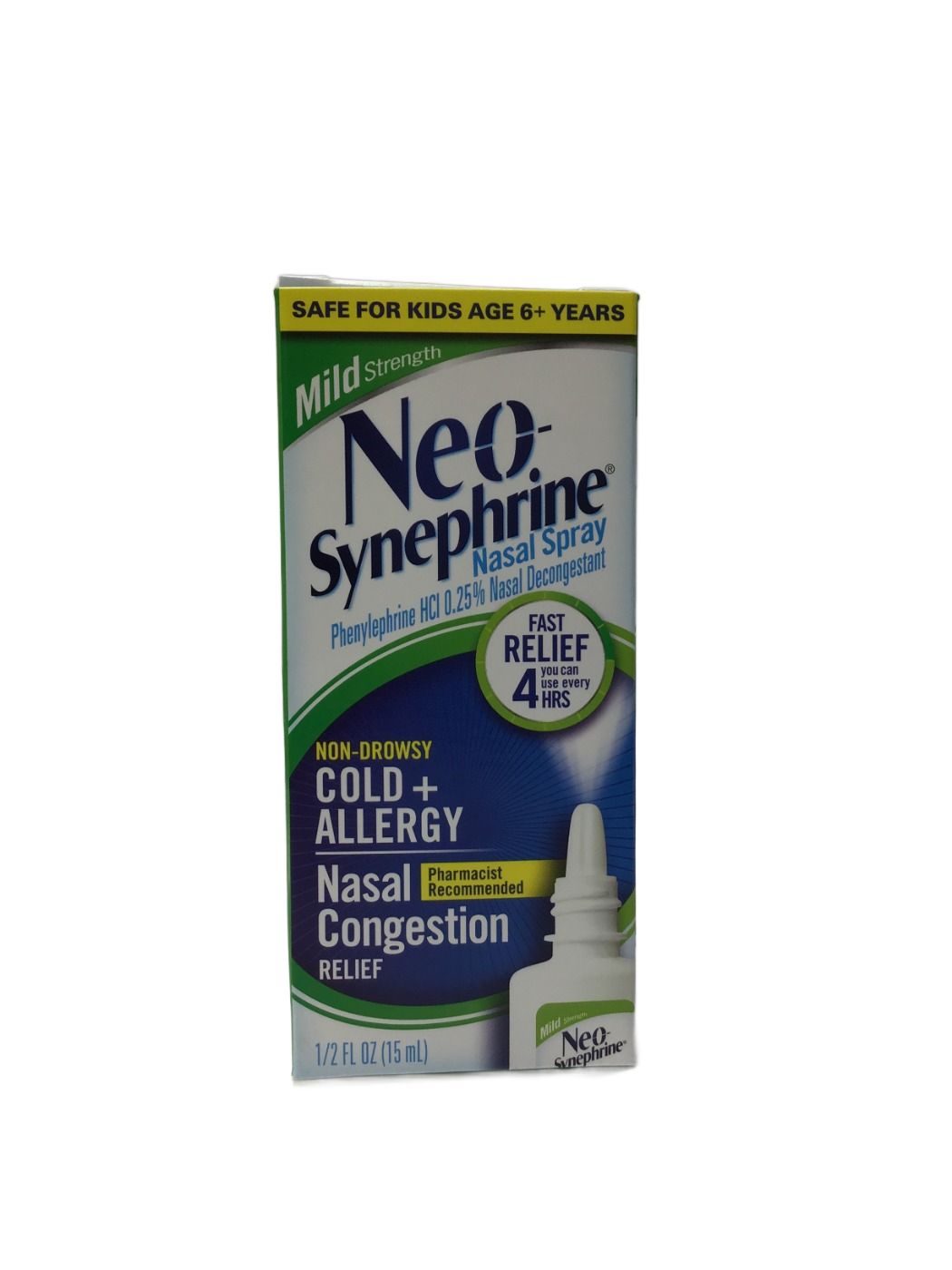 Neo-Synephrine Neo-Synephrine Mild Strength Nasal Spray Phenylephrine HCl 0.25% Nasal Decongestant, photo 1