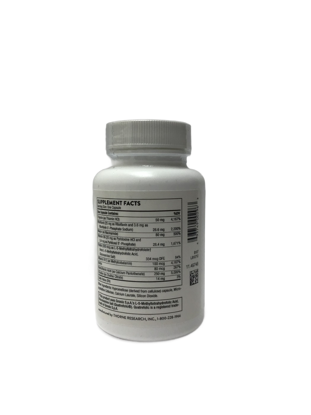Thorne Thorne Stress B-Complex, 60 ct, photo 3