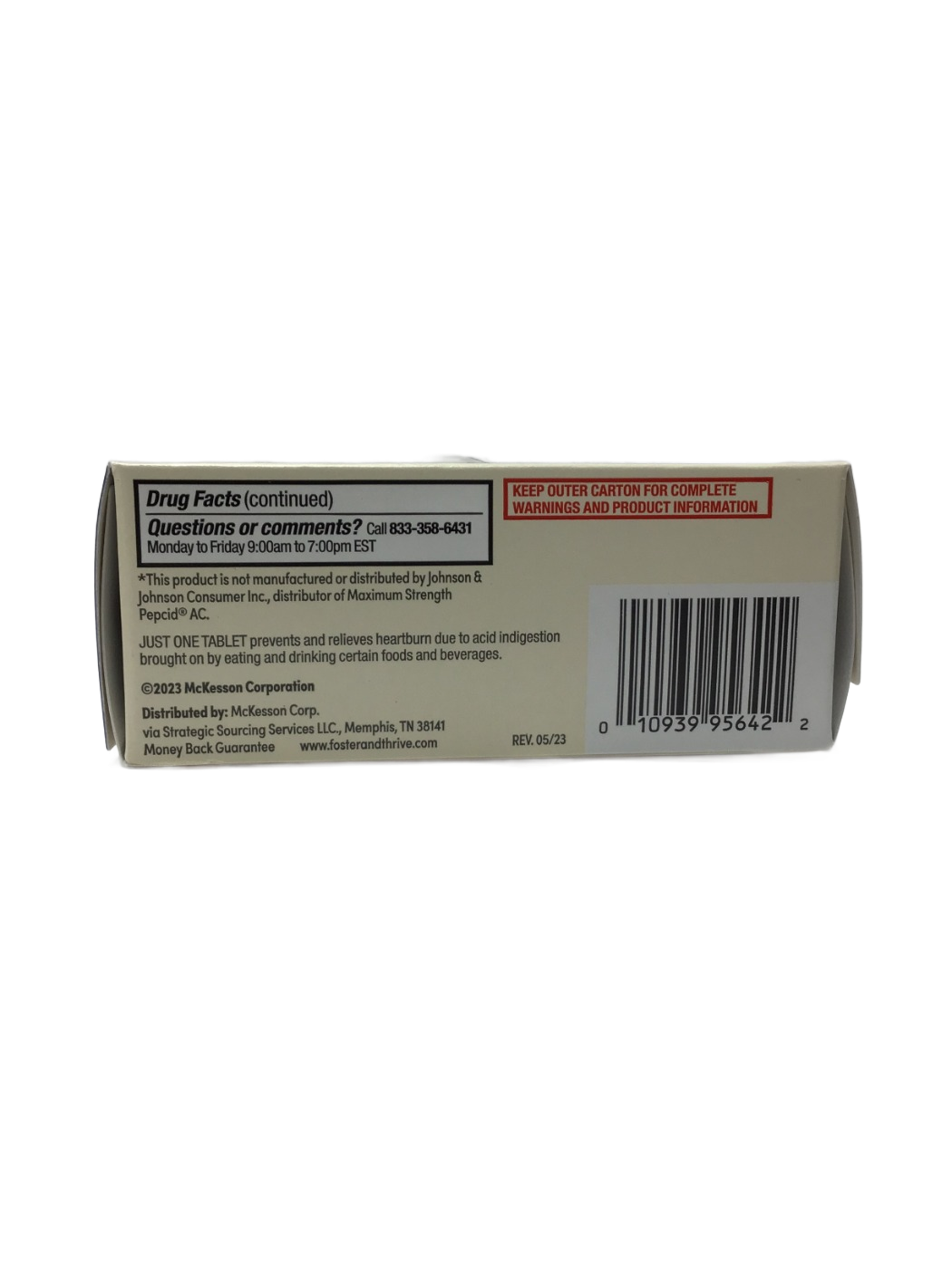 Foster & Thrive Foster & Thrive Maximum Strength Acid Reducer Famotidine Tablets 20 mg, 25 ct, photo 3