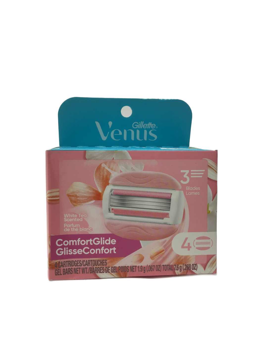Gillette Gillette Venus ComfortGlide White Tea Scented 3 Blades Razor Cartridges, 4 ct