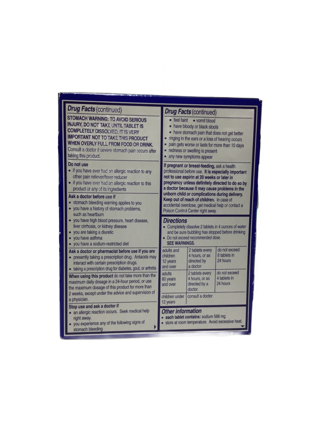 Alka-Seltzer Alka-Seltzer Heartburn + Pain Original Flavor, 36 ct, photo 3