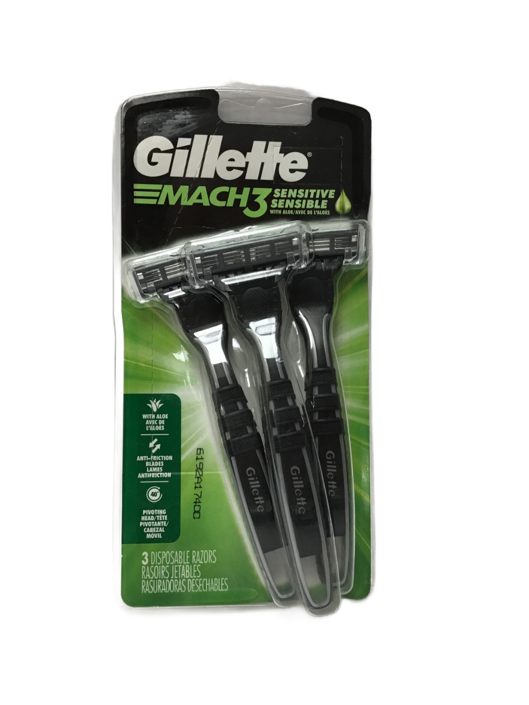 Gillette Gillette Mach3 Sensitive with Aloe Disposable Razors, 3 ct, photo 1