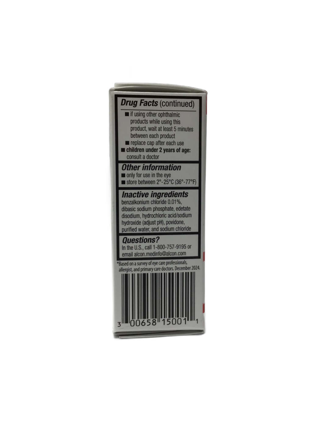 Pataday Pataday Once Daily Relief Olopatadine Hydrochloride Ophthalmic Solution 0.2% Antihistamine Eye Allergy Itch Relief, 2.5 mL, photo 4
