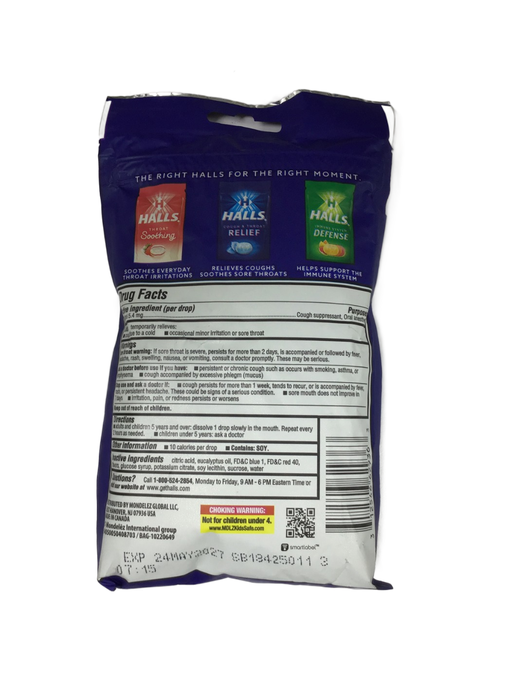 Halls Halls Cough & Throat Relief Mentho-Lyptus Flavor, 30 ct, photo 2
