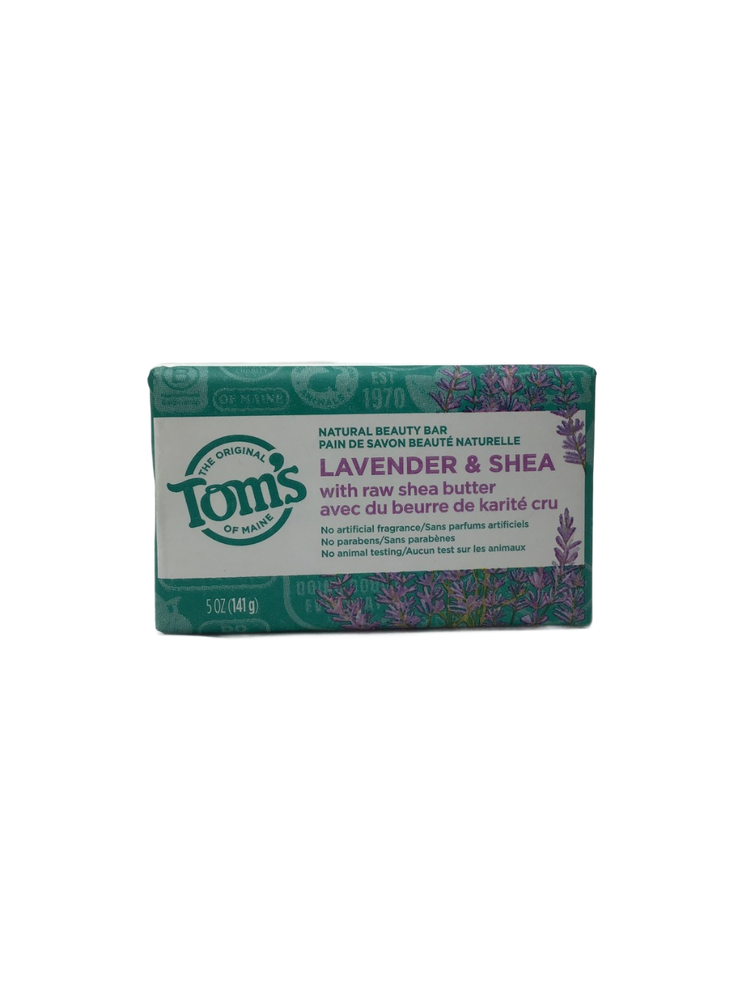 Tom's of Maine Tom's of Maine Natural Beauty Bar Lavender & Shea with Raw Shea Butter, 5 oz