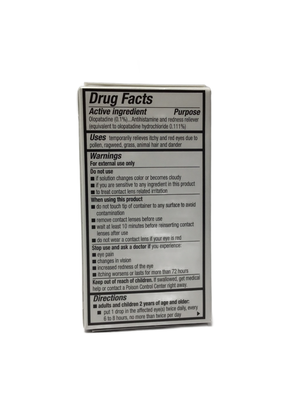 Pataday Pataday Twice Daily Relief Olopatadine Hydrochloride Ophthalmic Solution 0.1%, 5 mL, photo 4