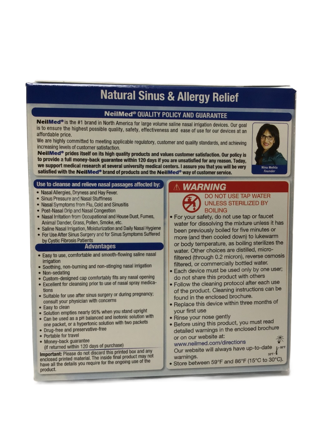 NeilMed NeilMed Sinus Rinse The Original Sinus Rinse Kit, 60 ct, photo 3