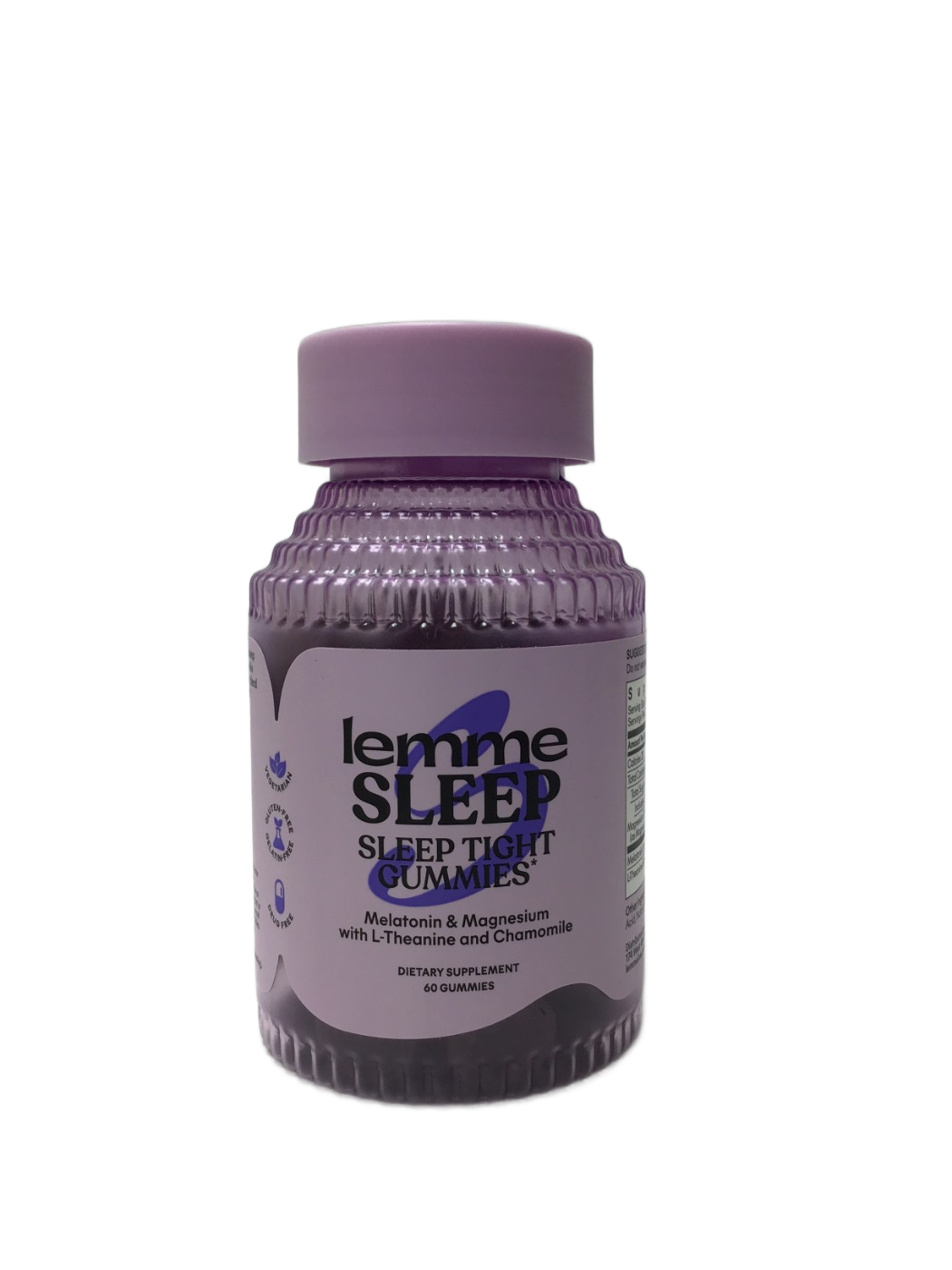 lemme lemme Sleep, Sleep Tight Gummies, Melatonin & Magnesium with L-Theanine and Chamomile, 60 ct