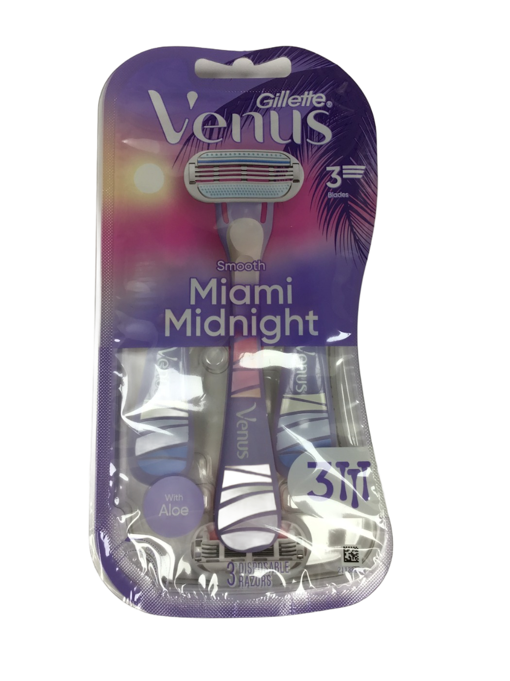 Gillette Gillette Venus Smooth Miami Midnight Disposable Razors with Aloe, 3 Blades, 3 ct