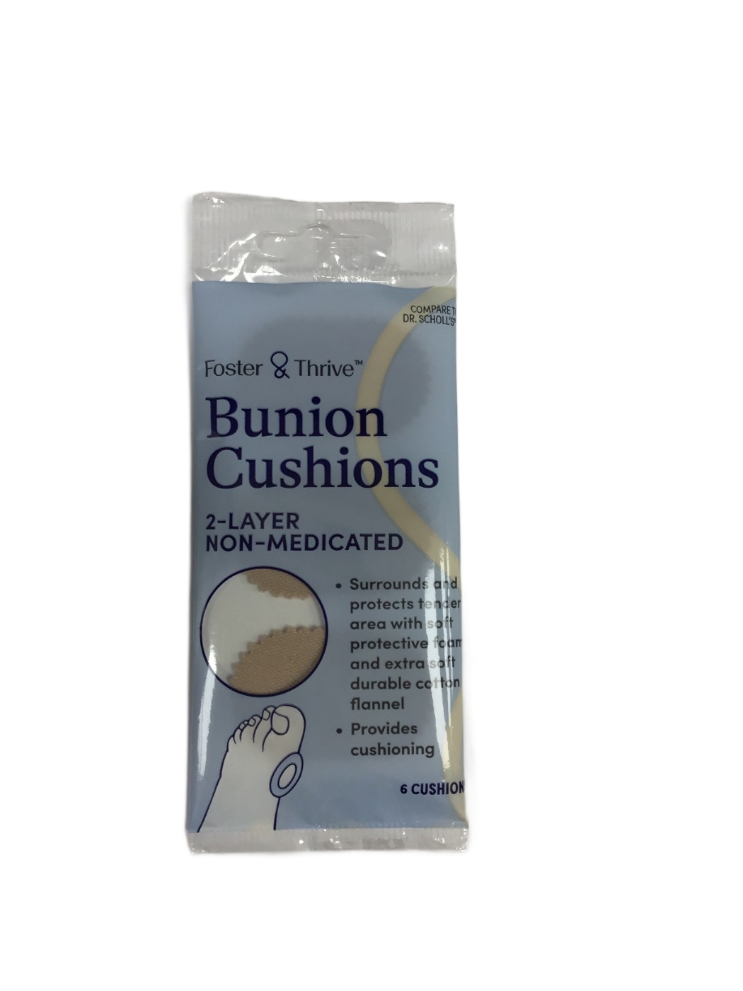 Foster & Thrive Foster & Thrive Bunion Cushions 2-Layer Non-Medicated, 6 ct