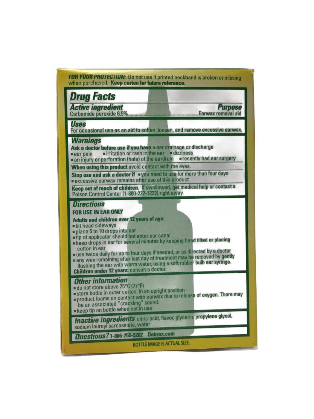 Debrox Debrox Earwax Removal Kit Carbamide Peroxide 6.5% Earwax Removal Aid, 0.5 fl oz, photo 4