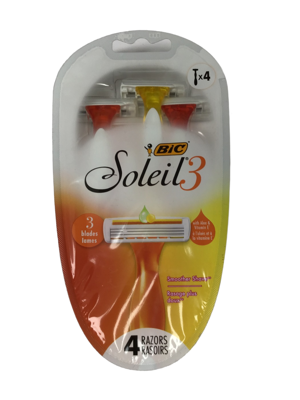 BIC BIC Soleil 3 Disposable Razors with Aloe & Vitamin E, 4 ct