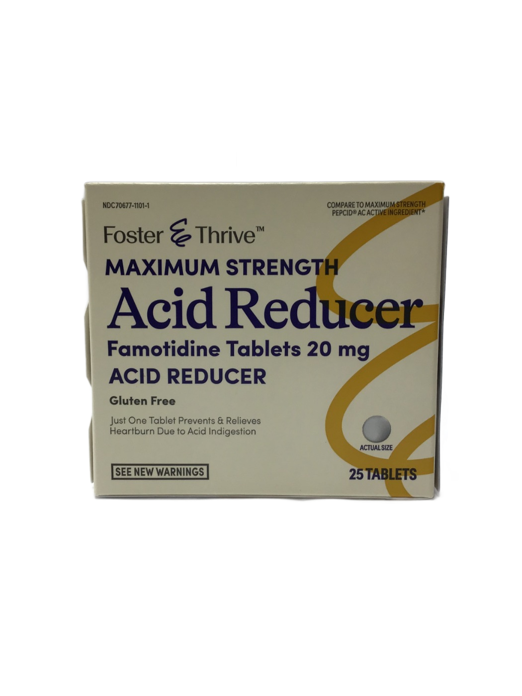 Foster & Thrive Foster & Thrive Maximum Strength Acid Reducer Famotidine Tablets 20 mg, 25 ct, photo 1